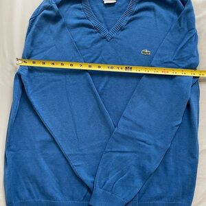 Lacoste Blue V-Neck Sweater